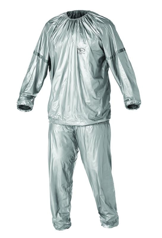 Athletic Works Sauna Suit L/XL- Reflective Detailing on Sleeves, PVC, Promotes Weight Loss