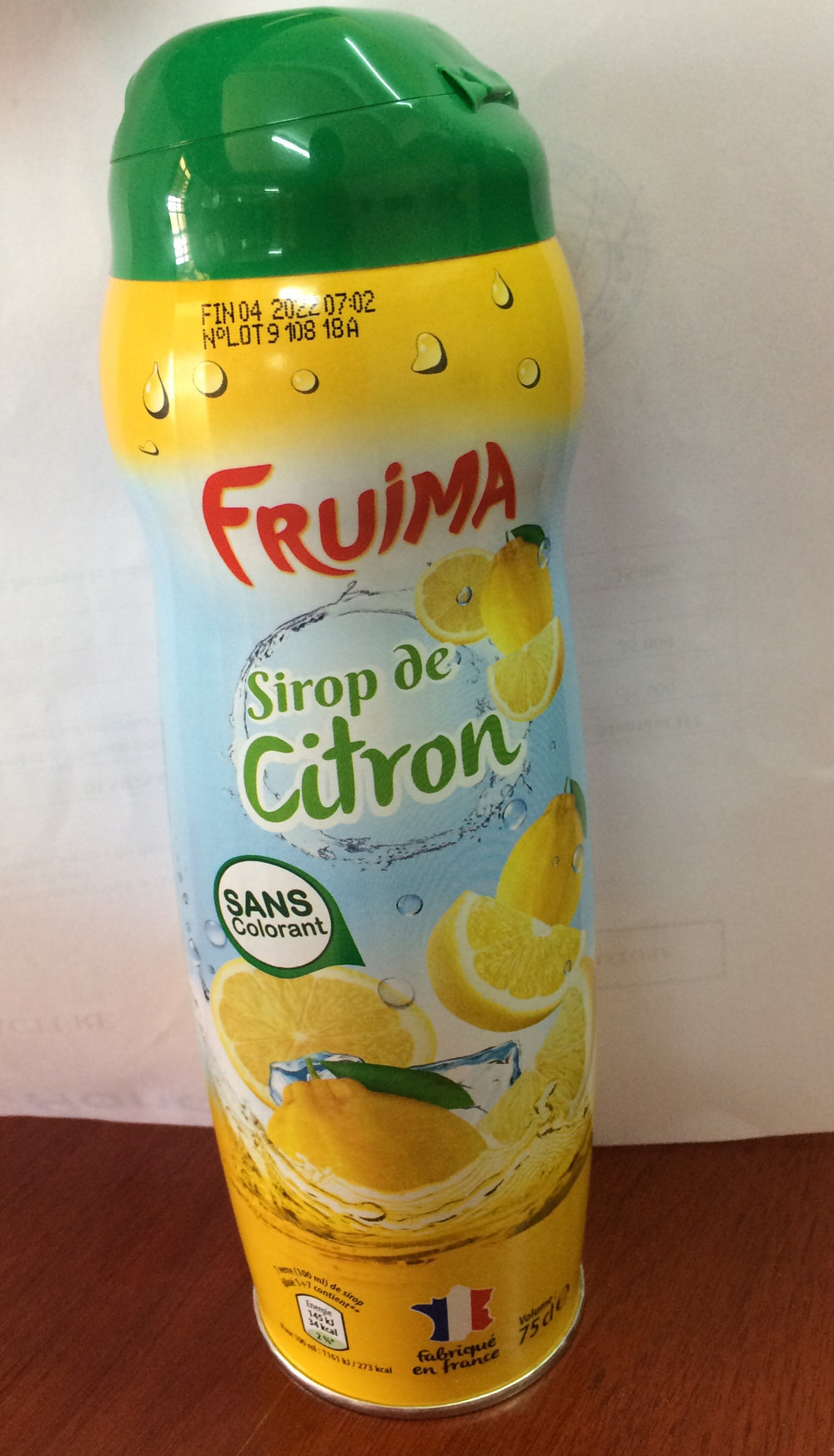 Fruima Sirop de Citron 750ml DLC: Juin27