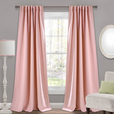 Insulated Back Tab Blackout Window Curtain Panels Set - Lush Décor