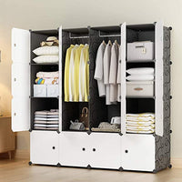 
              KOUSI Portable Closets 14"x18" Depth Cube Wardrobe Closet Wardrobe in Closet Armoire Wardrobe Closet Bedroom Armoire Room Closet with Doors Storage Organizer with Doors
            