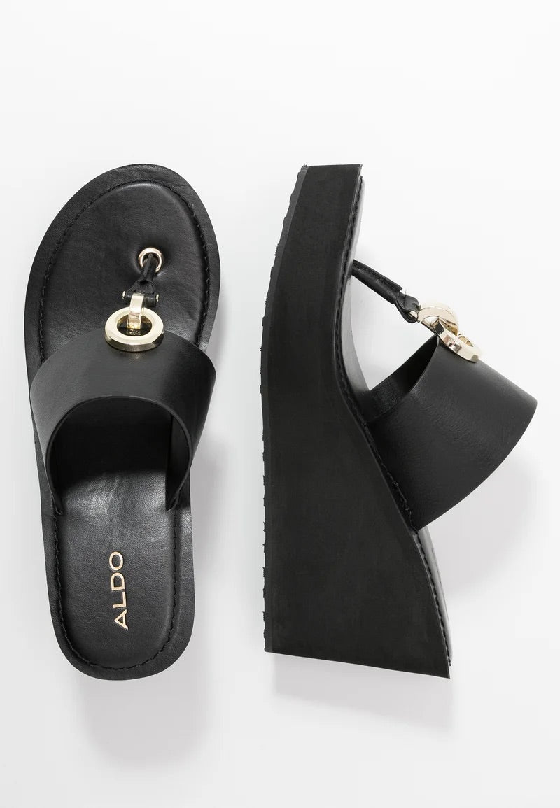 ALDO Dreamer Black Women's Wedges USA #10 Afrique #41