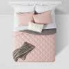 5 pièce Blush Solid Microfiber King Bed Set - Room Essentials