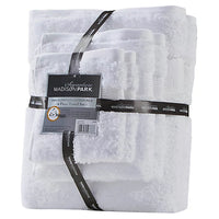 6pc Luxor Cotton Bath Towel Set White
