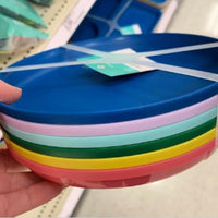 7.3" 6pk Plastic Divided Kids Dinner Plates - Pillowfortâ„¢