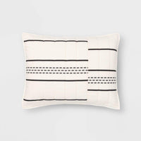 
              Standard Jacquard Stripe Sham Black/Cream - Project 62™
            