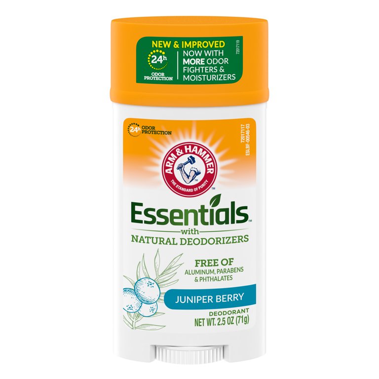 Arm & Hammer Essentials Solid Deodorant, Clean Juniper Berry, 2.5 oz