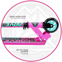 
              MADD Gear Carve 100 Purple Pink Teal - Trottinette pliante en aluminium. MOUA
            