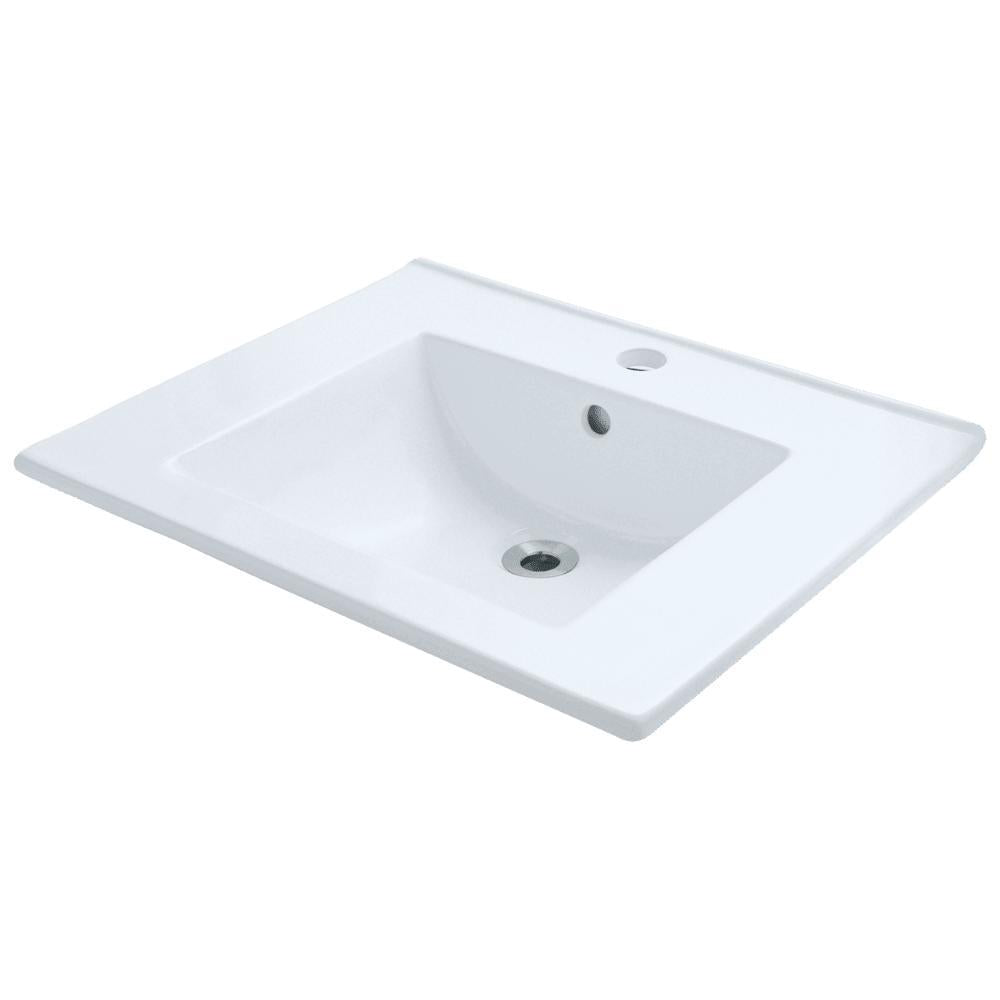 eclife Bathroom Vessel Sink Rectangular Porcelain Above