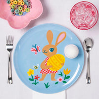 11" Melamine Girl Bunny Dinner Plate - Spritzâ„¢