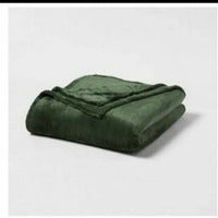 Threshold Microplush Super Soft Throw/Bed Blanket Pine Green 92" x 90" C1