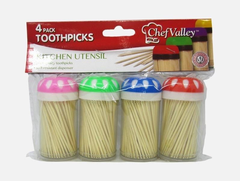 4 Pk Toothpick Set