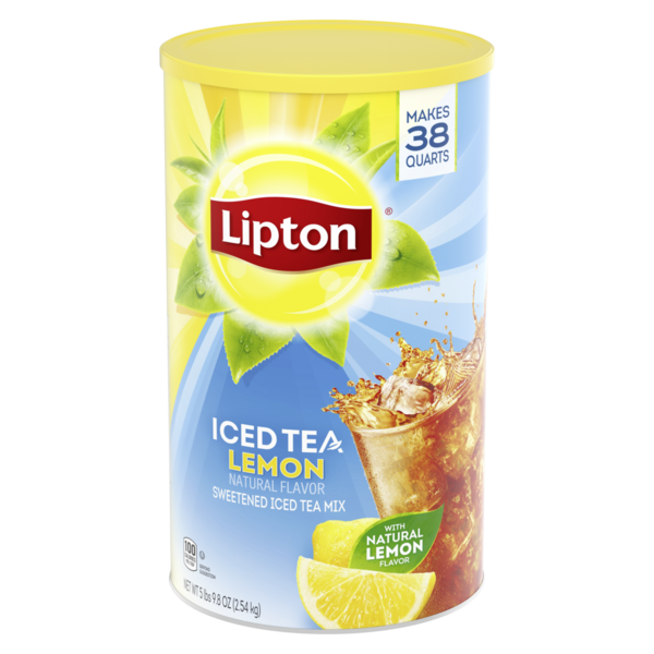 Lipton Lemon Iced Tea with Sugar Mix (2.54kg can, makes 38 quarts) DLC: Oct26