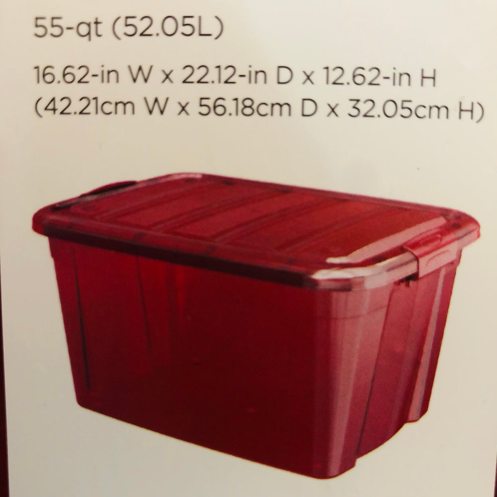 Home Logic 55qt Latching Storage Bin