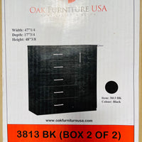 5 Drawer/1Door Chest- Beech ,Mahogany,Black,Cherry Or White
