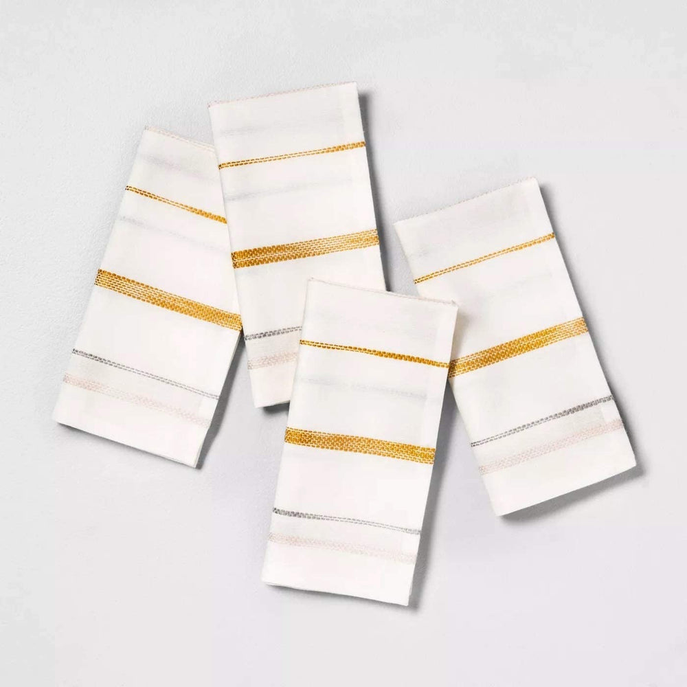 Napkins Stripe Sour Cream Multi Stripe - Hearth & Handâ„¢ with Magnolia