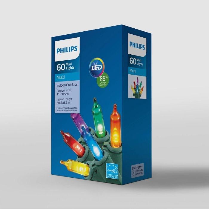 Philips 60 count led outlet mini lights