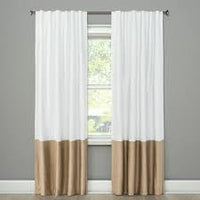 84"x50" Blackout Color Block Curtain Panel Tan - Project 62