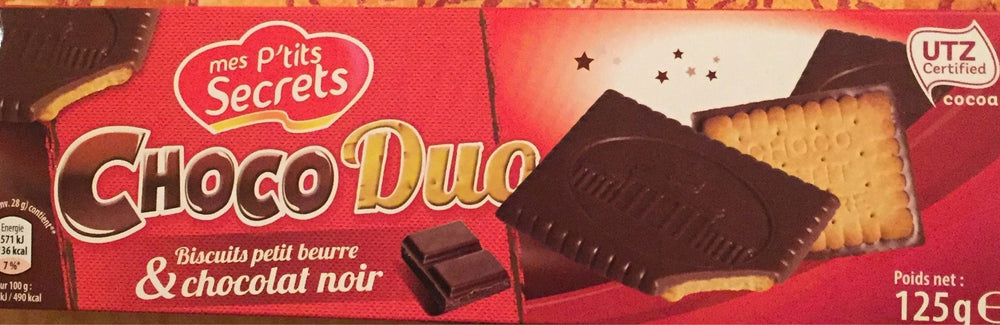 Choco Duo Biscuits Petit Beurre & Chocolat Lait DLC: Avril25