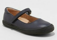 
              Cat & Jack Girls Youth Omega Ballet Flats W/Hook & Loop Straps Navy
            