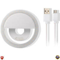 Bower Rechargeable Clip-On 36 LED Ring Light White Selfie Smart Phones NEW