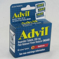 Advil Ibuprofen Tablets, 200 mg Pain (Pack of 6).DLC:MRS-22