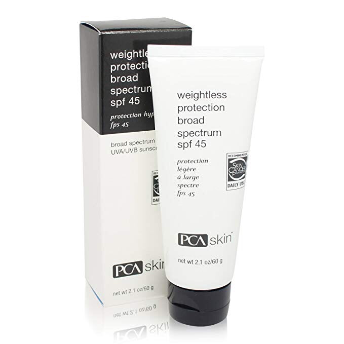 PCA Skin Weightless Protection Moisturizing Facial Sunscreen, SPF 45, 2.1 Oz