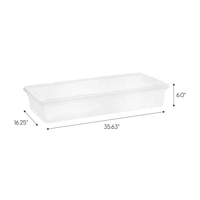 Mainstays 41Qt Wrapping Paper Storage Latch Box, 6 Pack