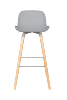 
              Tabouret de bar en polypropylène gris clair 1pk
            