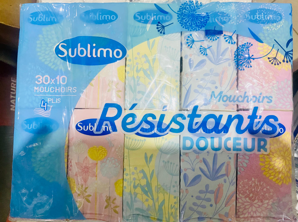 Mouchoirs sublimo résistants douceur