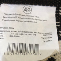 2'x3' Indoor/Outdoor Reversible Scatter Black - Sun Squad