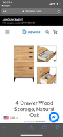 
              Devaise 4-Drawer Wood storage cabinet  New
            
