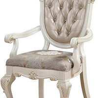 Dining Chair Rose Gold PU & Pearl White