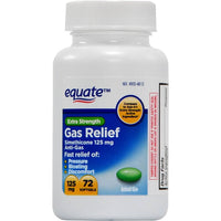 Equate Extra Strength Gas Relief Simethicone Softgels, 125 mg, 72 Ct