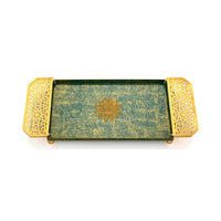 
              Almarjan 4 Pieces Al Waha Collection Incese Burner Set Antique Green Gold / Full Gold
            