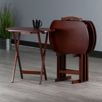 
              Corbett Oversize Oblong Snack Table Set Antique Walnut - Winsome
            