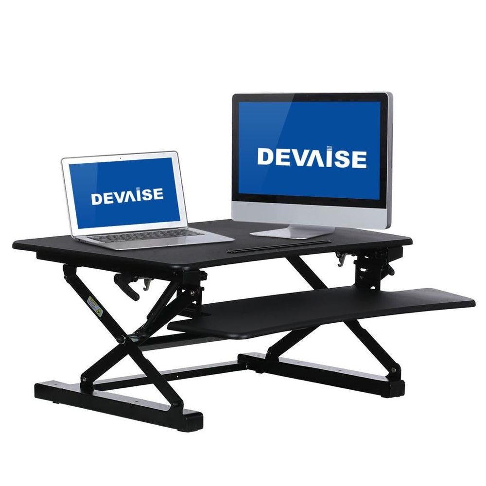 DEVAISE Height Adjustable Standing Desk Riser; All-Steel, 88cm