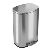 45L Rectangular Step Trash Can Silver - Made By Design