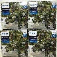 Philips 30ct Battery Operated Christmas LED Dewdrop String Lights with Pine-Cones Warm White