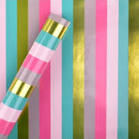 Foil Dotted Striped Gift Wrap - Spritz™