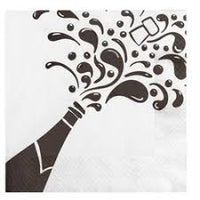 20ct New Year Lunch Napkins White - Spritz™