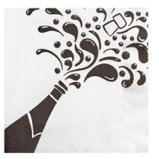 20ct New Year Lunch Napkins White - Spritz™