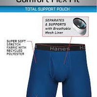 Hanes Premium Men's 3 Pack Boxer Briefs with Total Support Pouch
Size :
L / 33-38