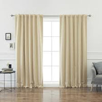 
              127cm x 244cm Amherst Velvet Noise Reducing Thermal Back Tab Extreme 100% Blackout Curtain Panel Off White - Sun Zero
            
