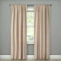 106 x 213 Heathered Thermal Room Darkening Curtain Panel Tan - Room Essentialsa One Panel