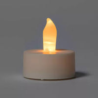 12ct Twist-Flame LED Tealight Candles White - Room Essentialsa