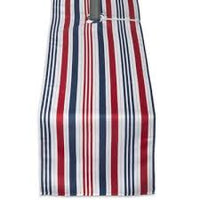 108"x14" Patriotic Stripe Table Runner Blue/Red - Design Imports