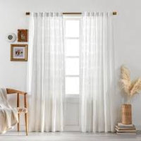 
              137cm x 213cm Amber Medallion Sheer Curtain Panel Off White ( ONE Panel)
            