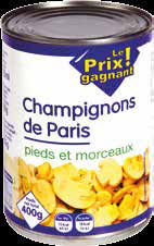 Champignons de Paris 400g DLC: 06/04/2024