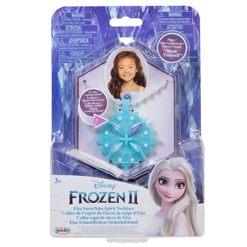 NEW Disney Frozen II (2) Elsa Snowflake Spirit Necklace With Lights And Music!