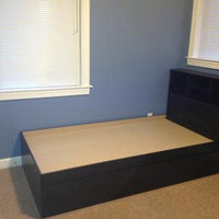 Mainstays Mates Storage Bed with Bookcase Headboard, Twin, Cinnamon Cherry